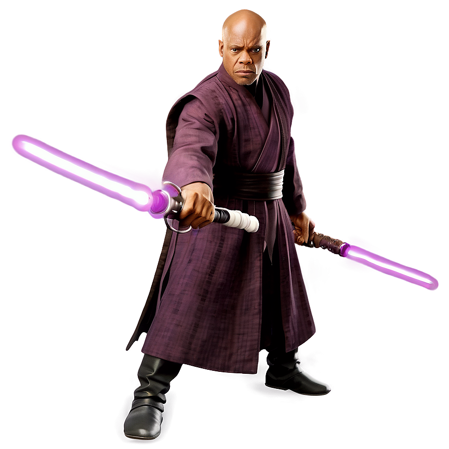 Mace Windu Battle Stance Png Fum PNG image