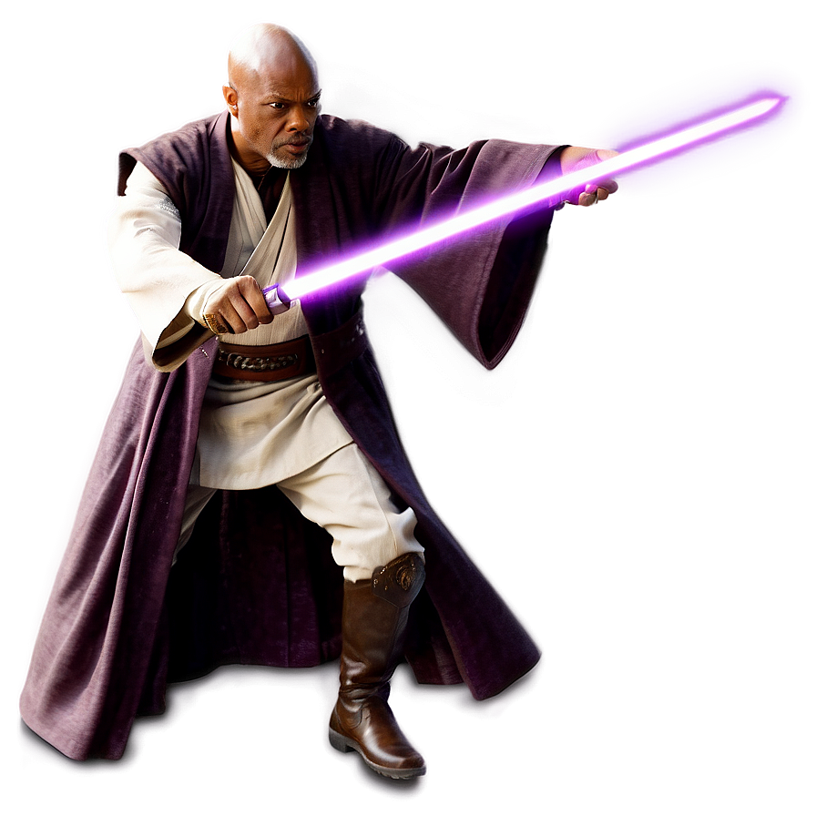 Mace Windu In Action Png Gre15 PNG image