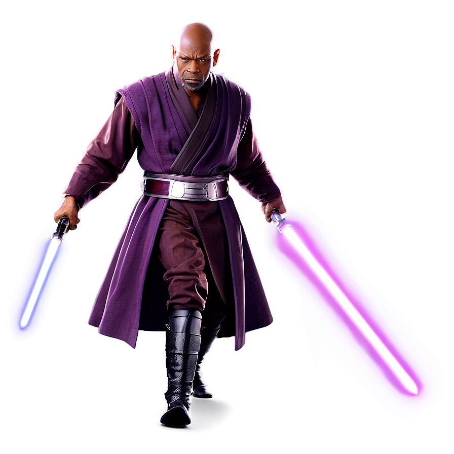 Mace Windu Lightsaber Clash Png Qgg24 PNG image