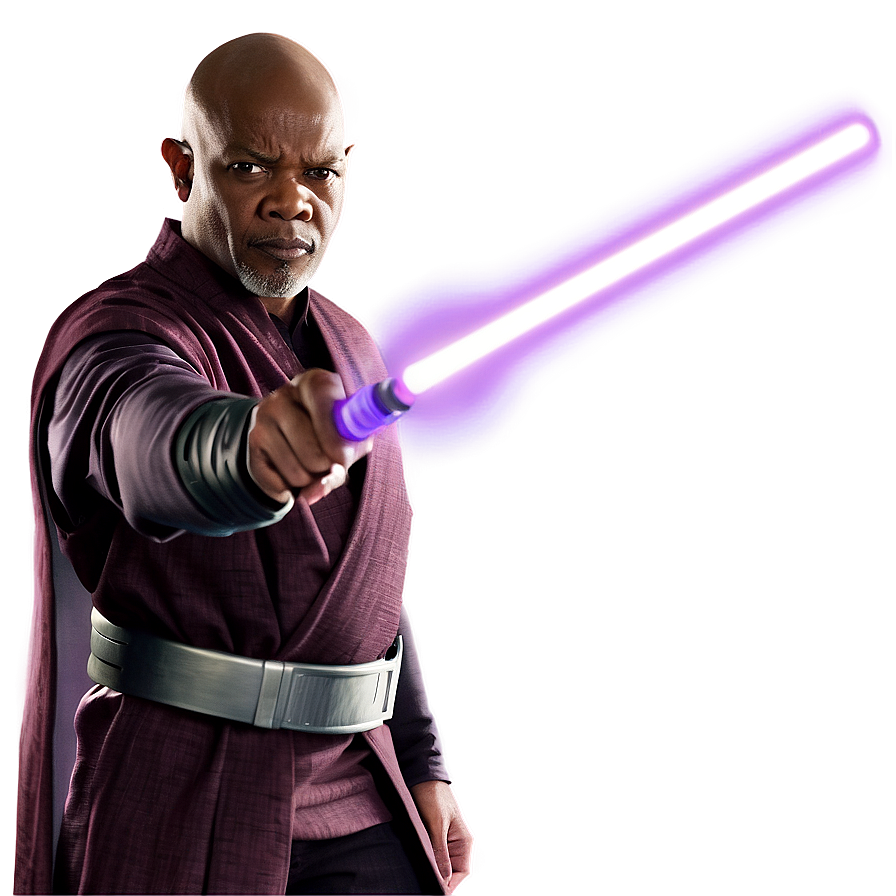 Mace Windu Portrait Art Png 8 PNG image