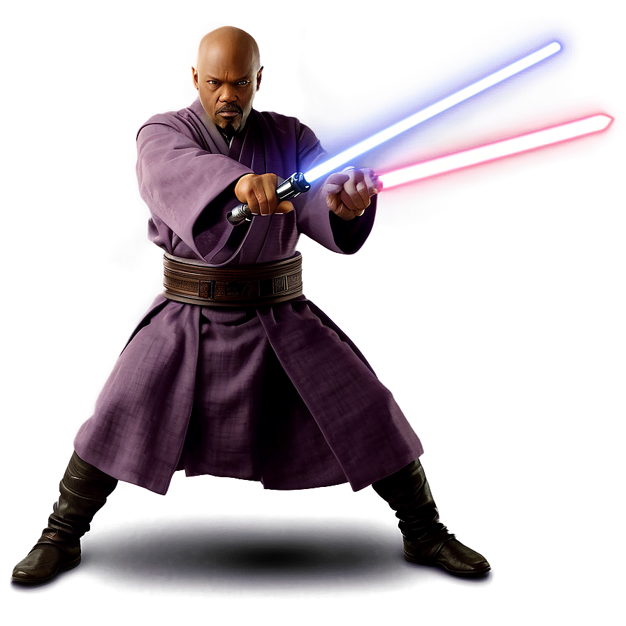 Mace Windu Saber Technique Png 06242024 PNG image