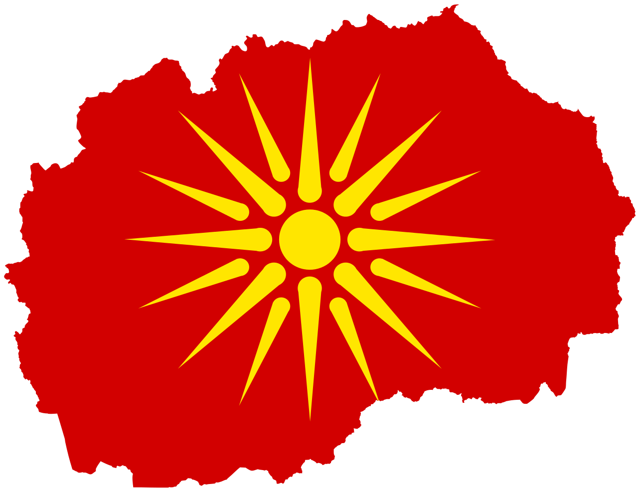 Macedonia Flag Map PNG image