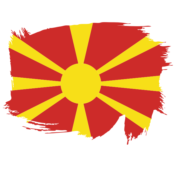 Macedonian Flag Brushstroke PNG image