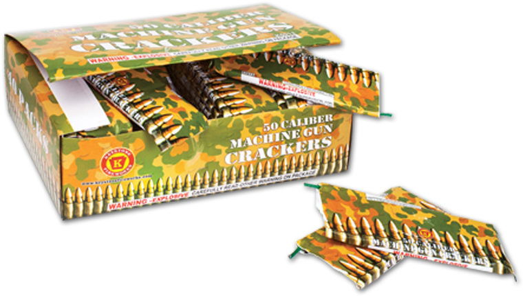 Machine Gun Firecrackers Packaging PNG image
