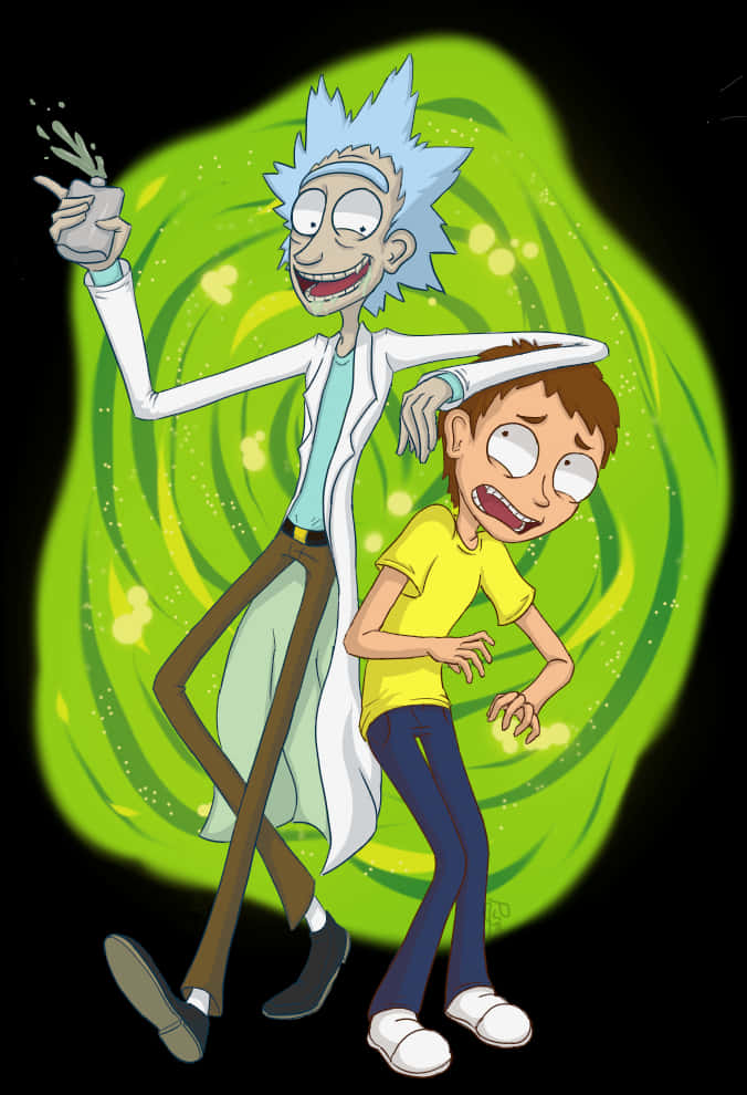 Mad Scientistand Apprentice Adventure PNG image