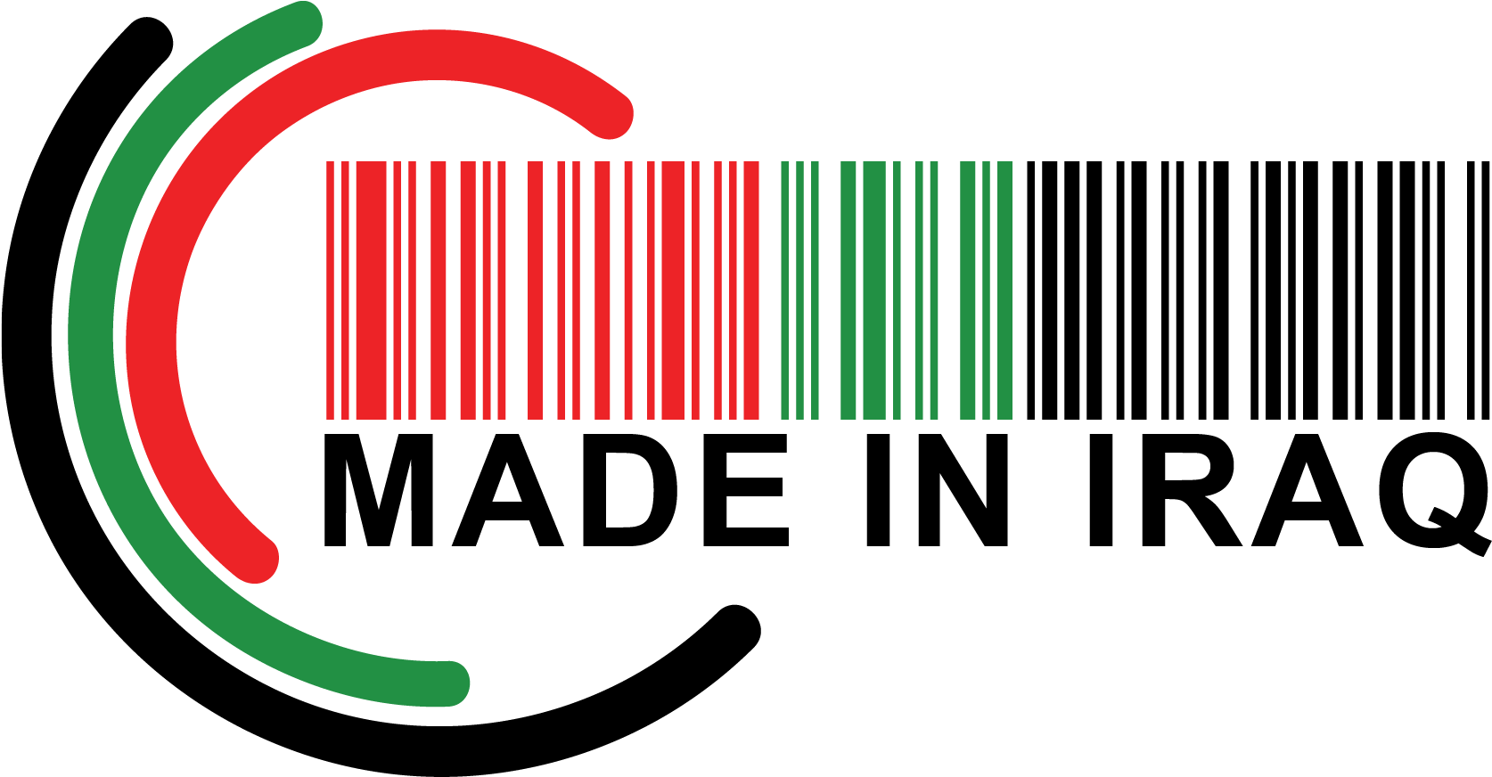 Madein Iraq Barcode Design PNG image