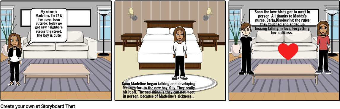 Madeline Love Story Comic Strip PNG image