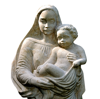 Madonnaand Child Statue PNG image