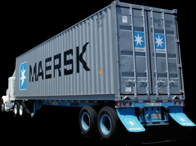 Maersk Container Trailer PNG image