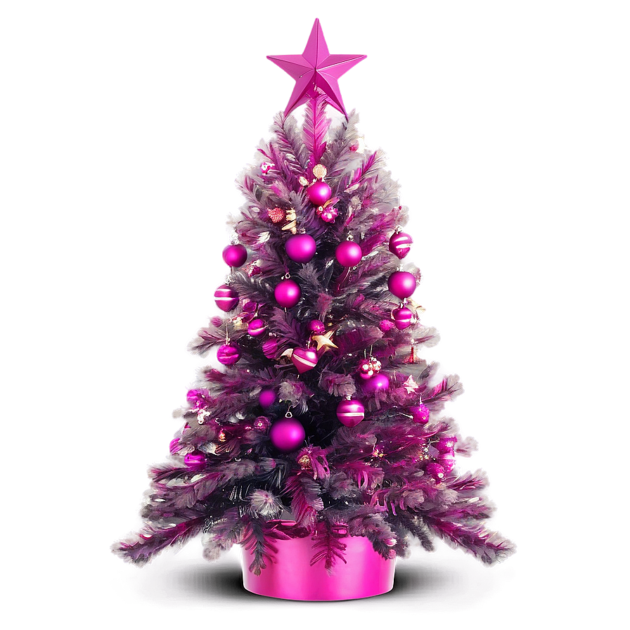 Magenta Pink Christmas Tree Png 75 PNG image