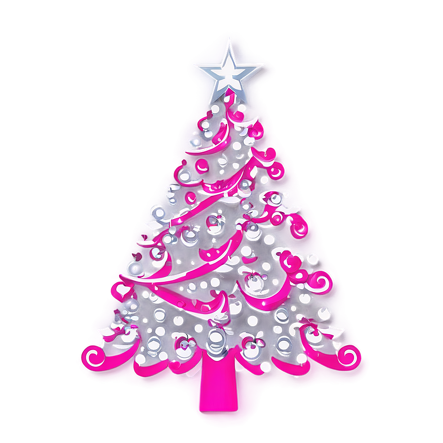 Magenta Pink Christmas Tree Png Wfu63 PNG image