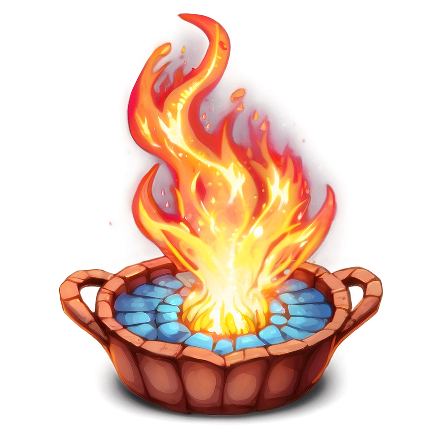 Magic Fire Anime Scene Png Psw PNG image