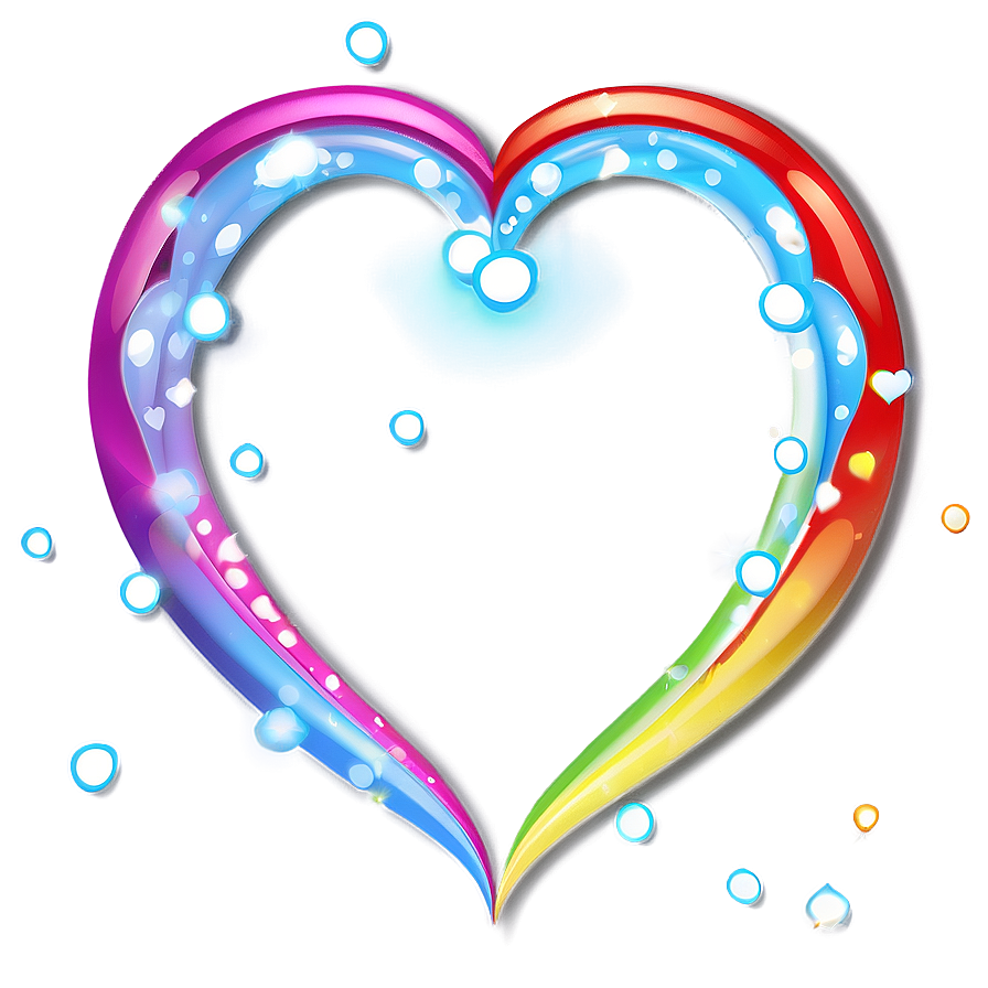 Magic Rainbow Heart Png 13 PNG image