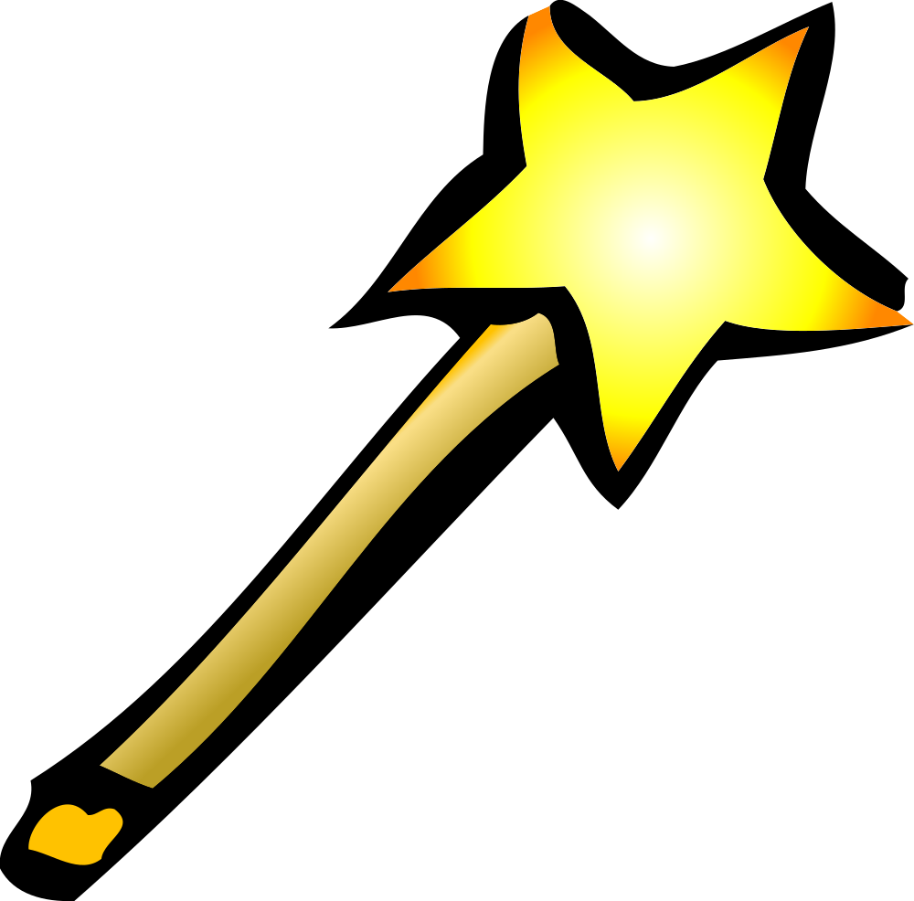 Magic Star Wand Vector PNG image