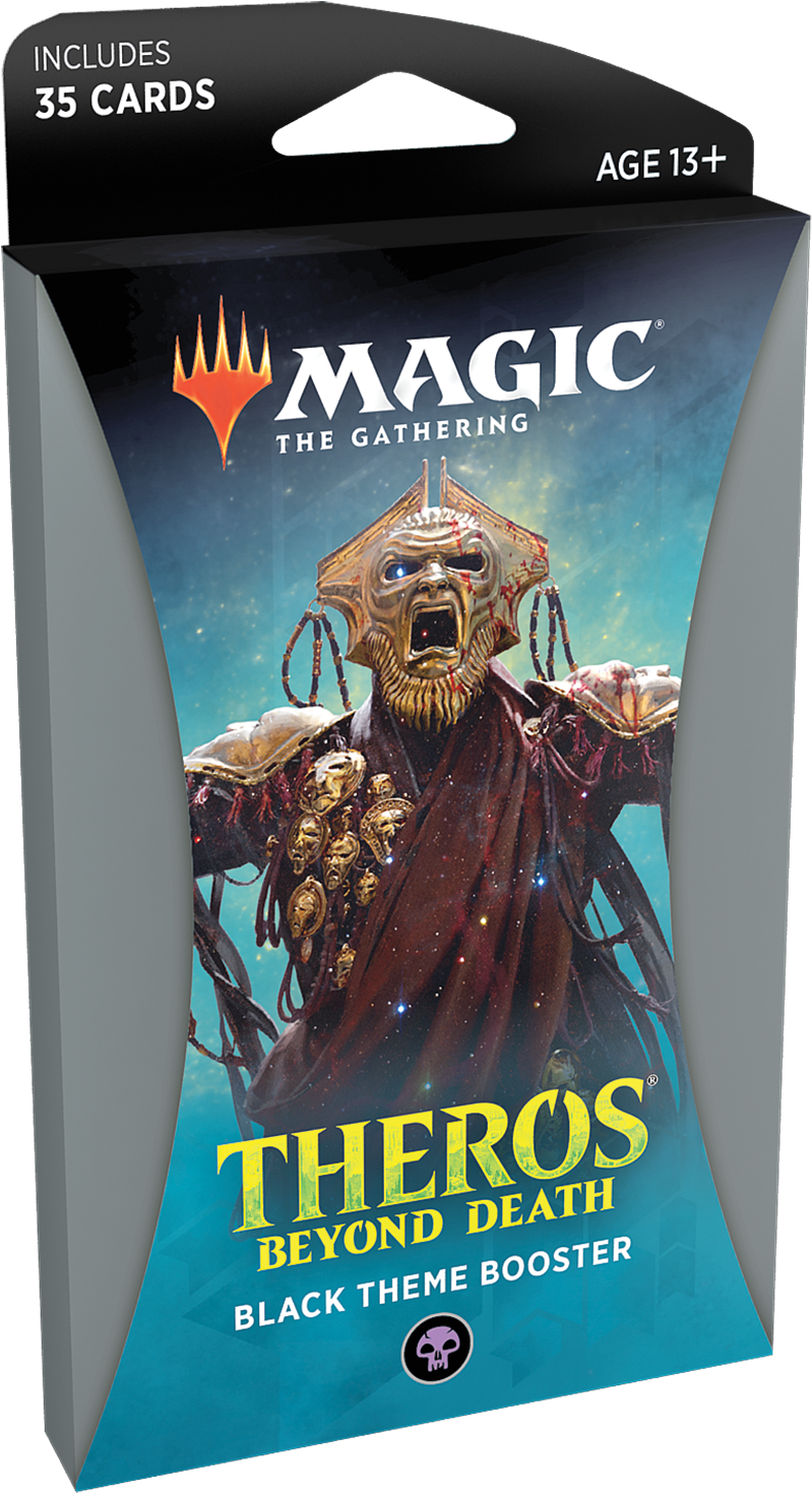 Magic The Gathering Theros Beyond Death Black Theme Booster Pack PNG image