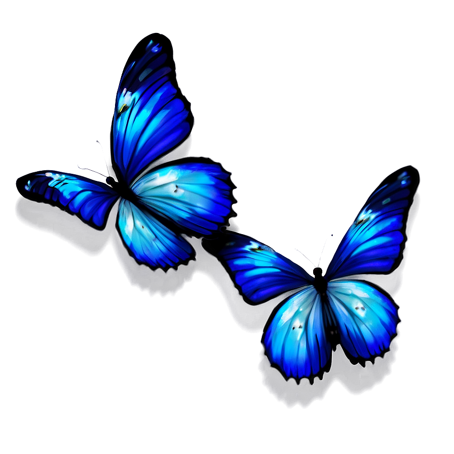 Magical Blue Butterflies Png 06132024 PNG image