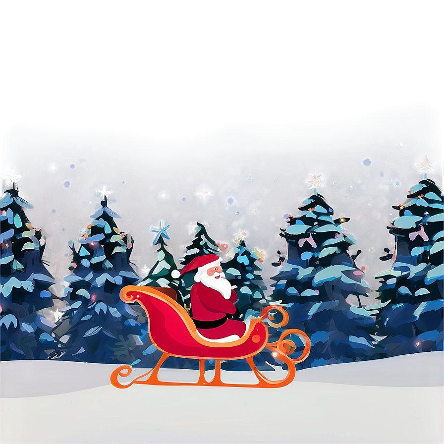 Magical Christmas Eve Sleigh Ride Png 06252024 PNG image