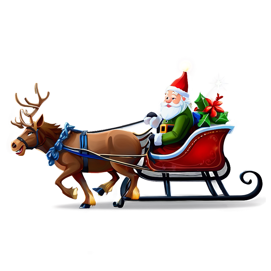 Magical Christmas Sleigh Ride Png Toq86 PNG image