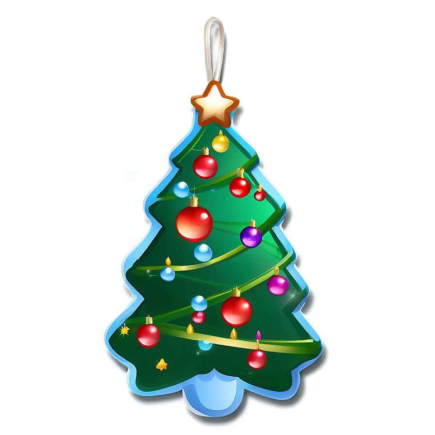 Magical Christmas Tree Tag Png Jwk PNG image