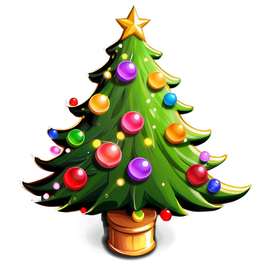 Magical Cute Christmas Tree Png 06252024 PNG image