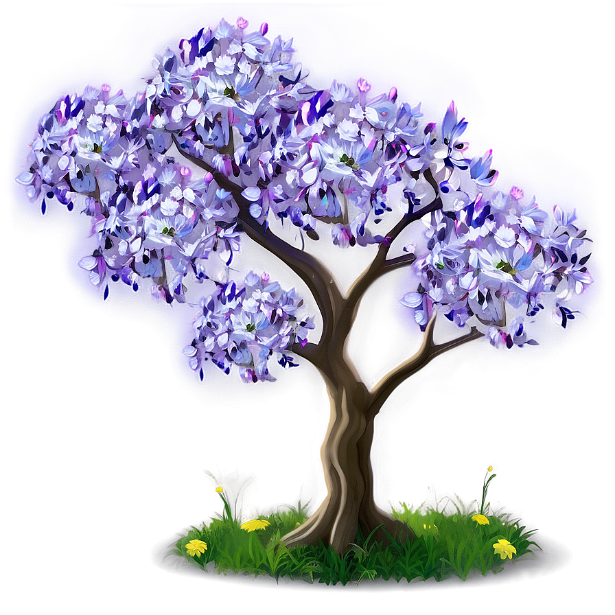 Magical Flower Tree Scene Png Rnb PNG image