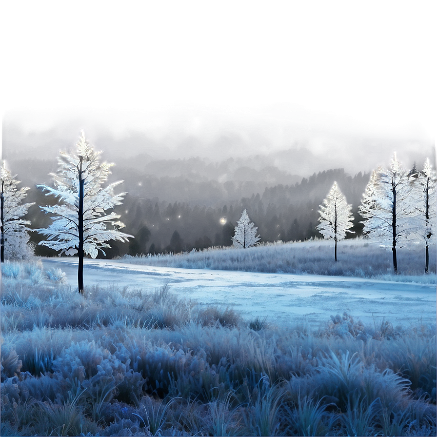 Magical Frosty Landscape Png 06292024 PNG image