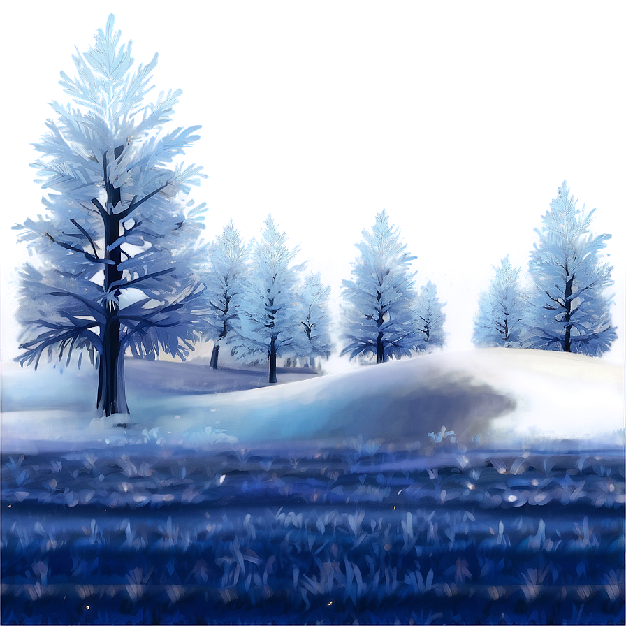 Magical Frosty Landscape Png Anm PNG image