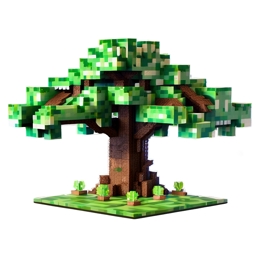 Magical Minecraft Tree Png 21 PNG image