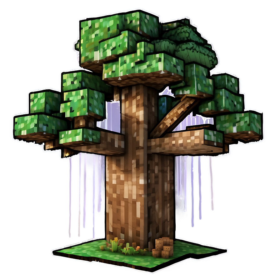 Magical Minecraft Tree Png Uwy PNG image