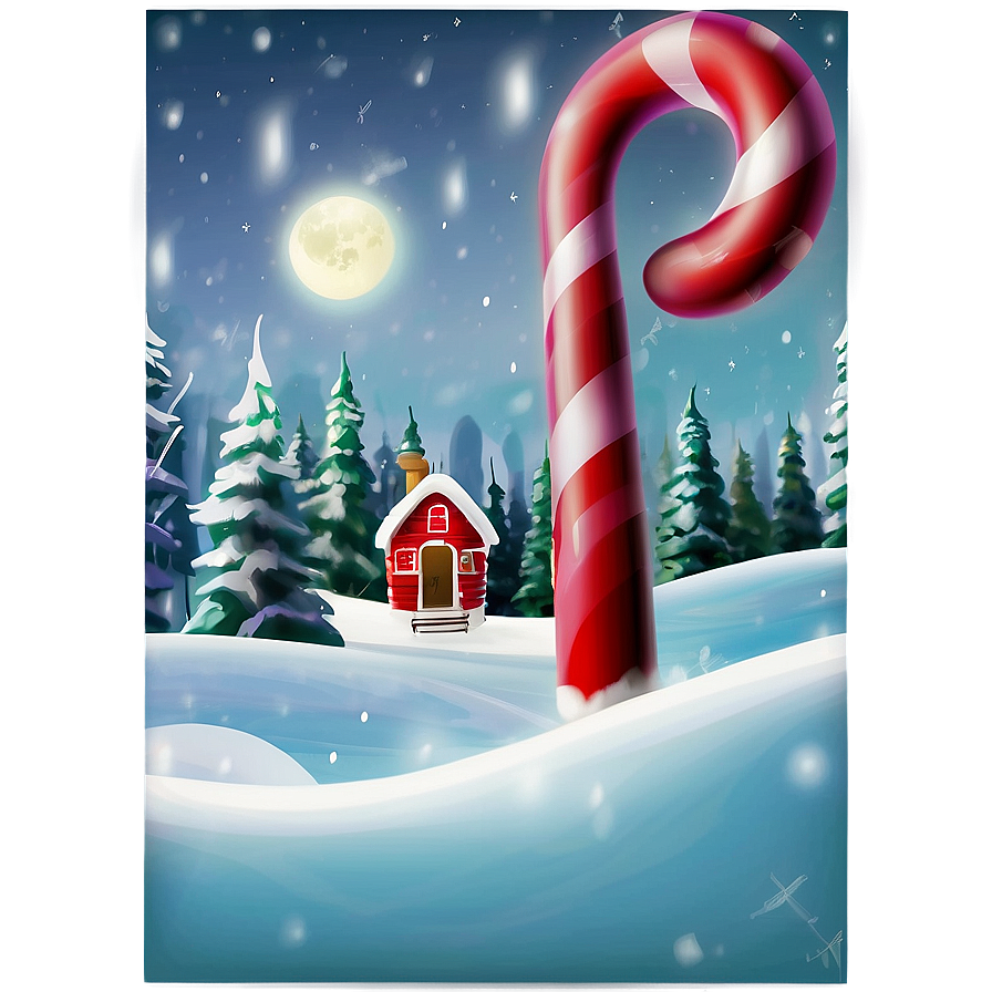 Magical North Pole Scene Png Tsf PNG image