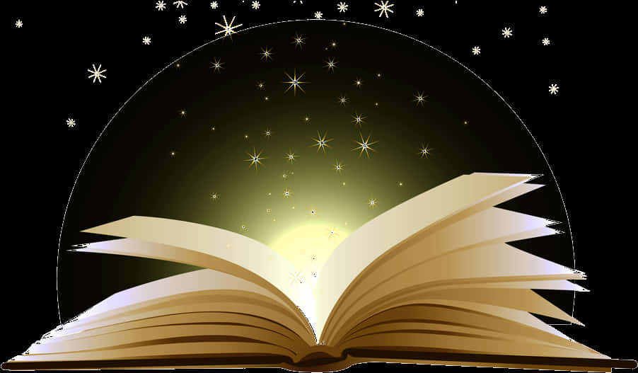 Magical_ Open_ Book PNG image