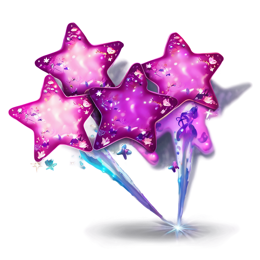 Magical Pink Stars Png 68 PNG image