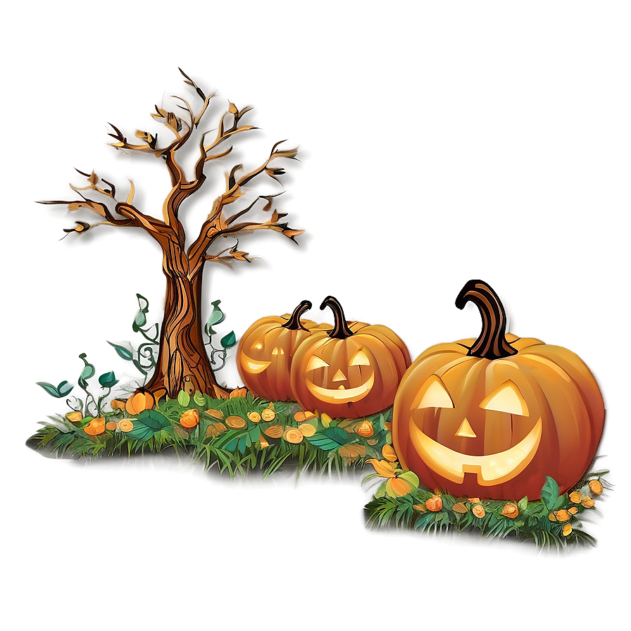 Magical Pumpkin Patch Evening Png 49 PNG image