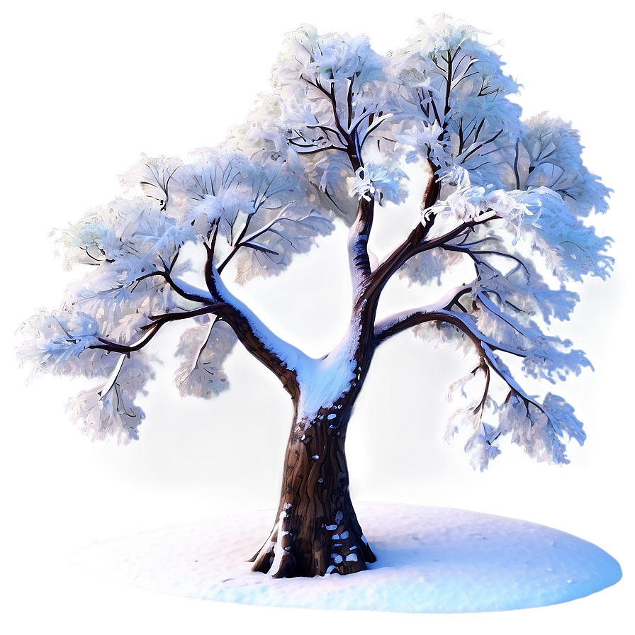 Magical Snow-capped Trees Png 06292024 PNG image