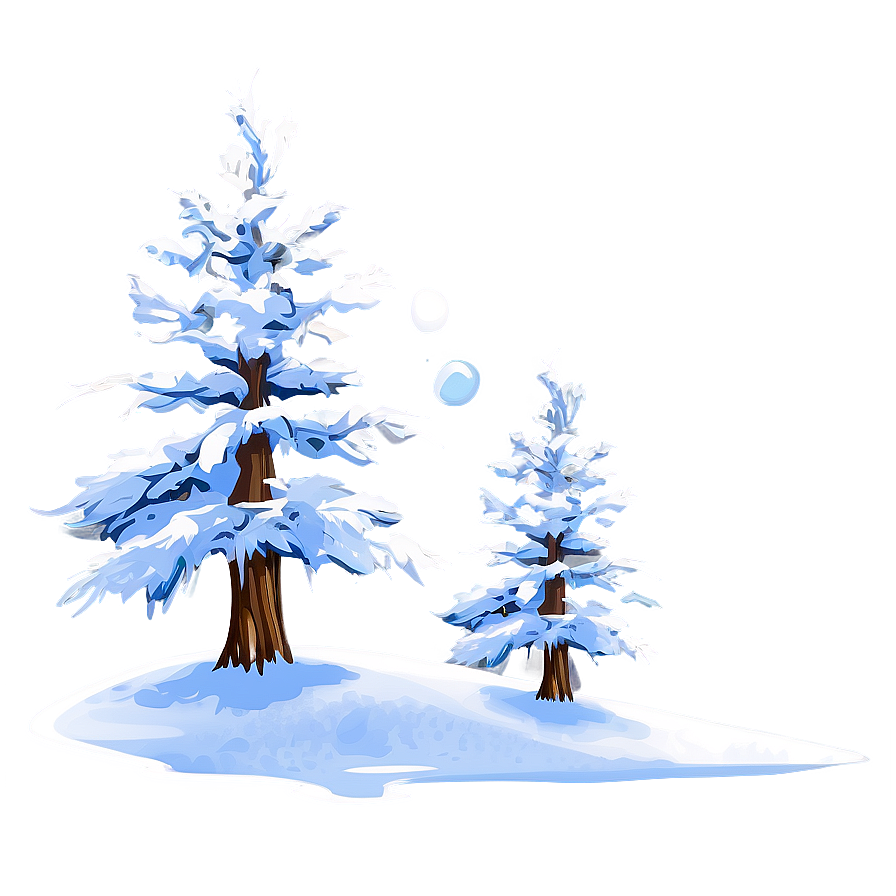 Magical Snow-capped Trees Png Uli75 PNG image