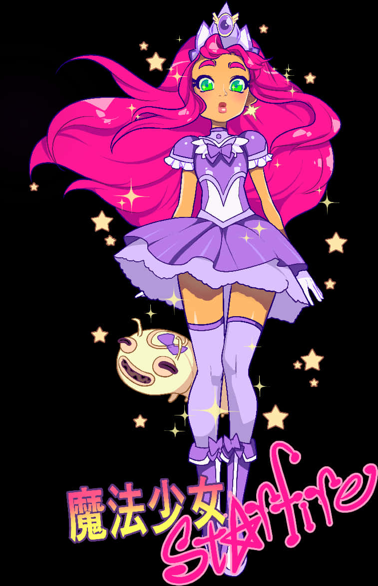 Magical_ Starfire_ Anime_ Style PNG image