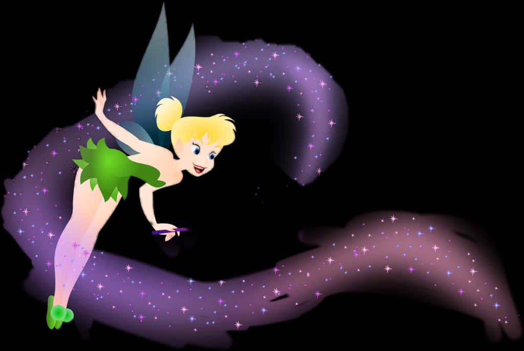 Magical Tinkerbell Night Sky PNG image