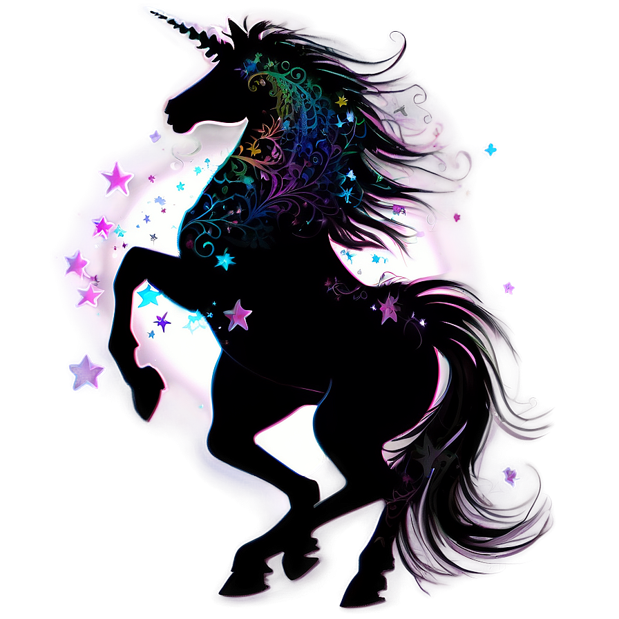 Magical Unicorn Silhouette Png Vud19 PNG image