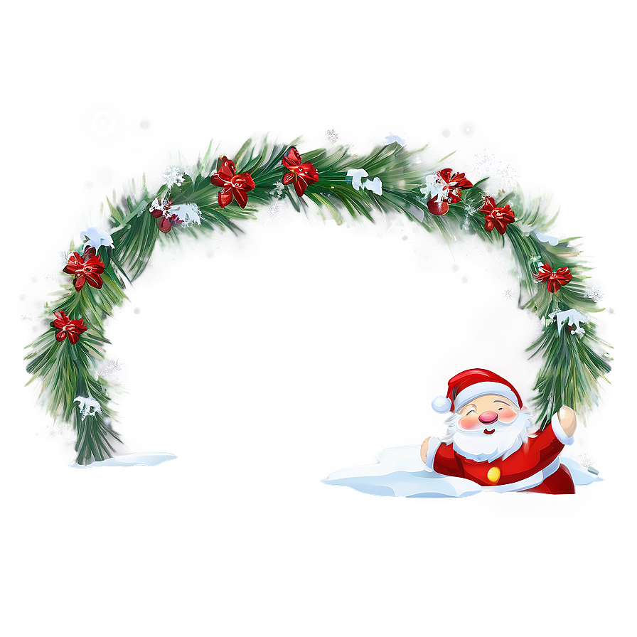 Magical Winter Holiday Border Png 72 PNG image