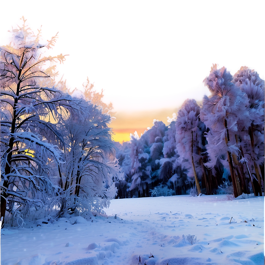 Magical Winter Landscape Picture Png 05212024 PNG image
