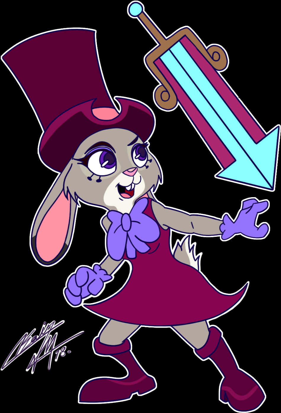 Magician Judy Hopps Cartoon PNG image