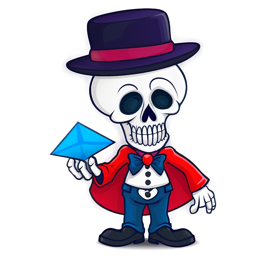 Magician Skeleton Cartoon Png Jyi PNG image