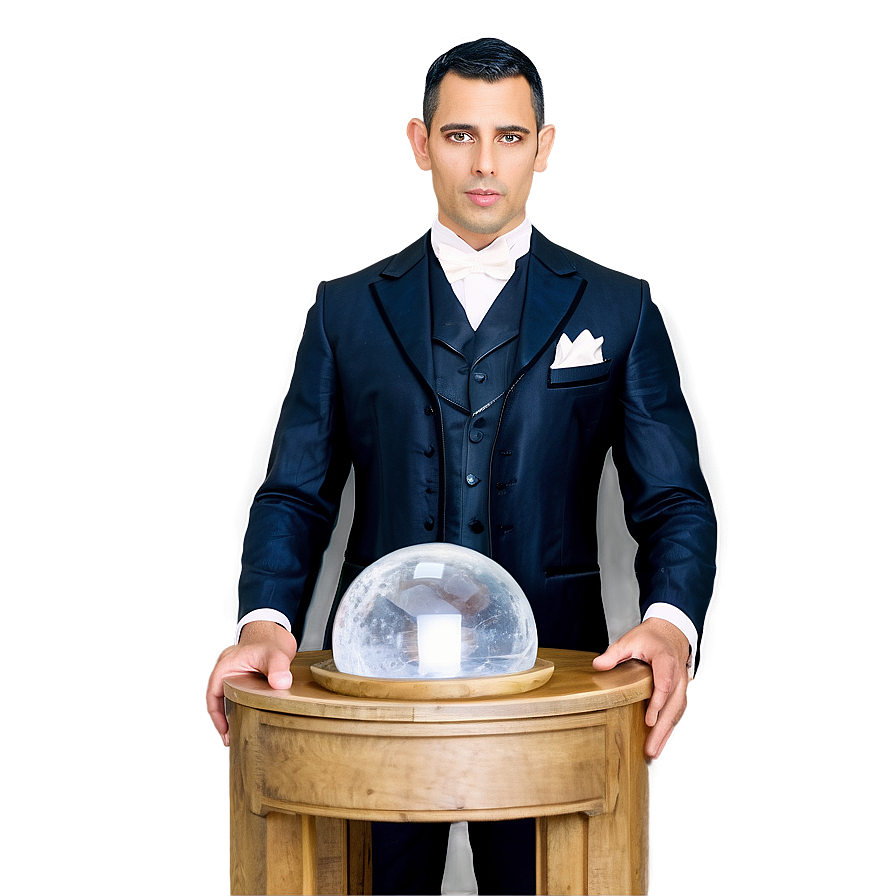 Magician With Crystal Ball Png 06262024 PNG image