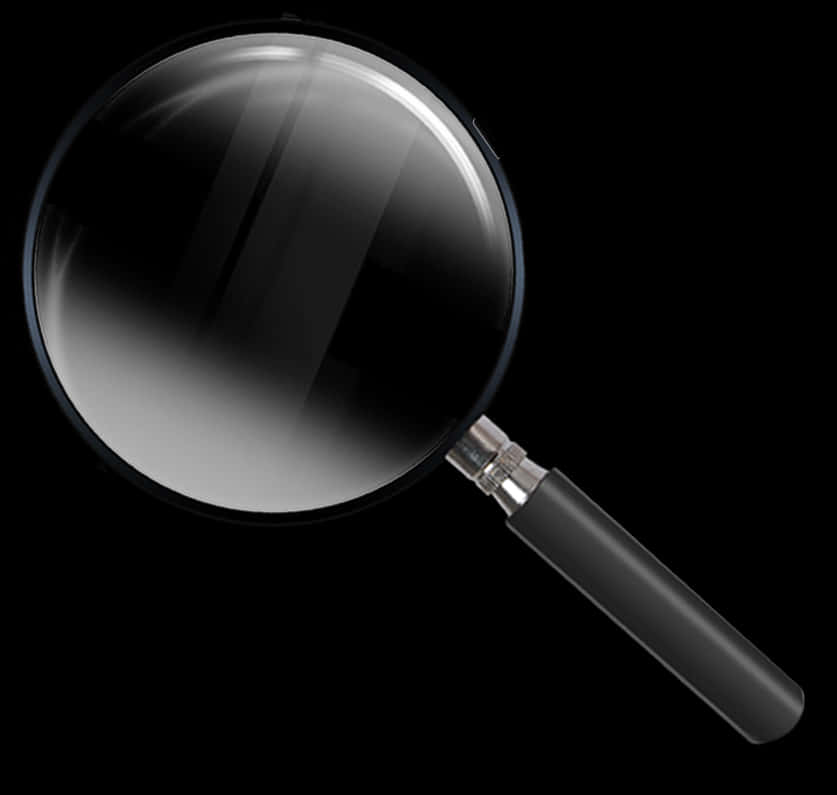 Magnifying Glasson Black Background PNG image