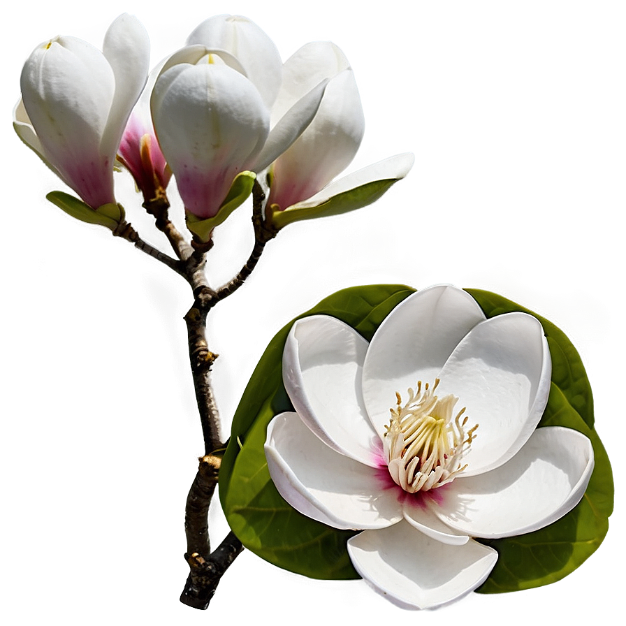 Magnolia Flower Landscape Png 06252024 PNG image