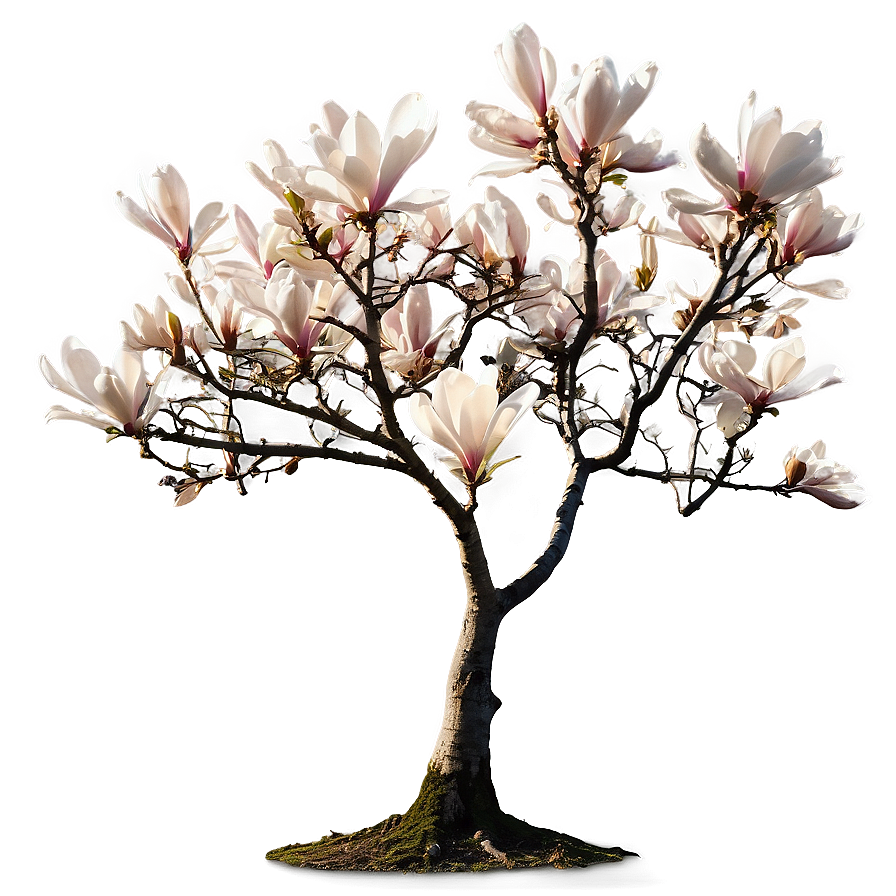 Magnolia Tree At Golden Hour Png Ocg27 PNG image