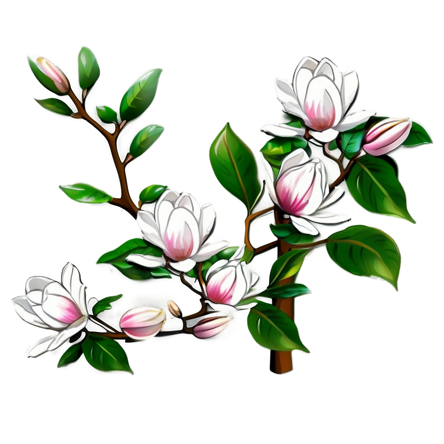 Magnolia Tree Line Drawing Png Xus PNG image