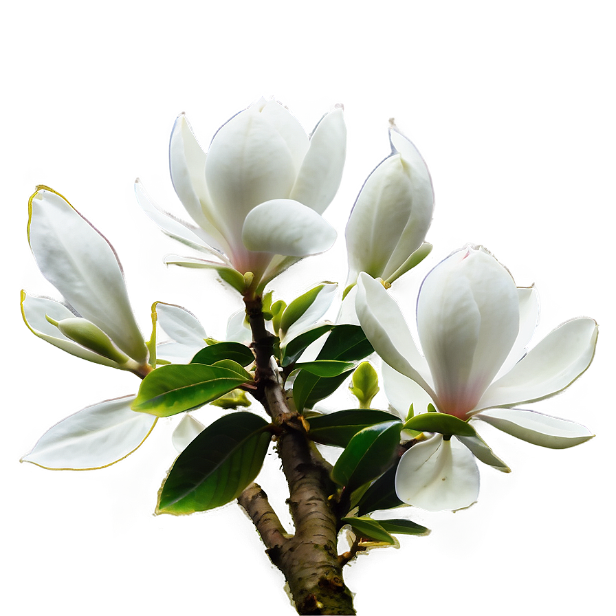 Magnolia Tree Under Moonlight Png Kpu PNG image