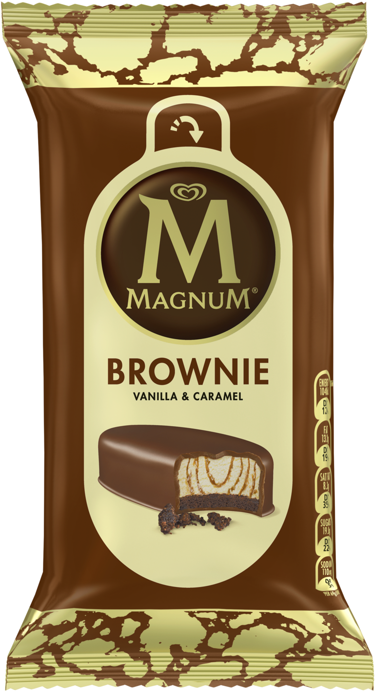 Magnum Brownie Ice Cream Package PNG image