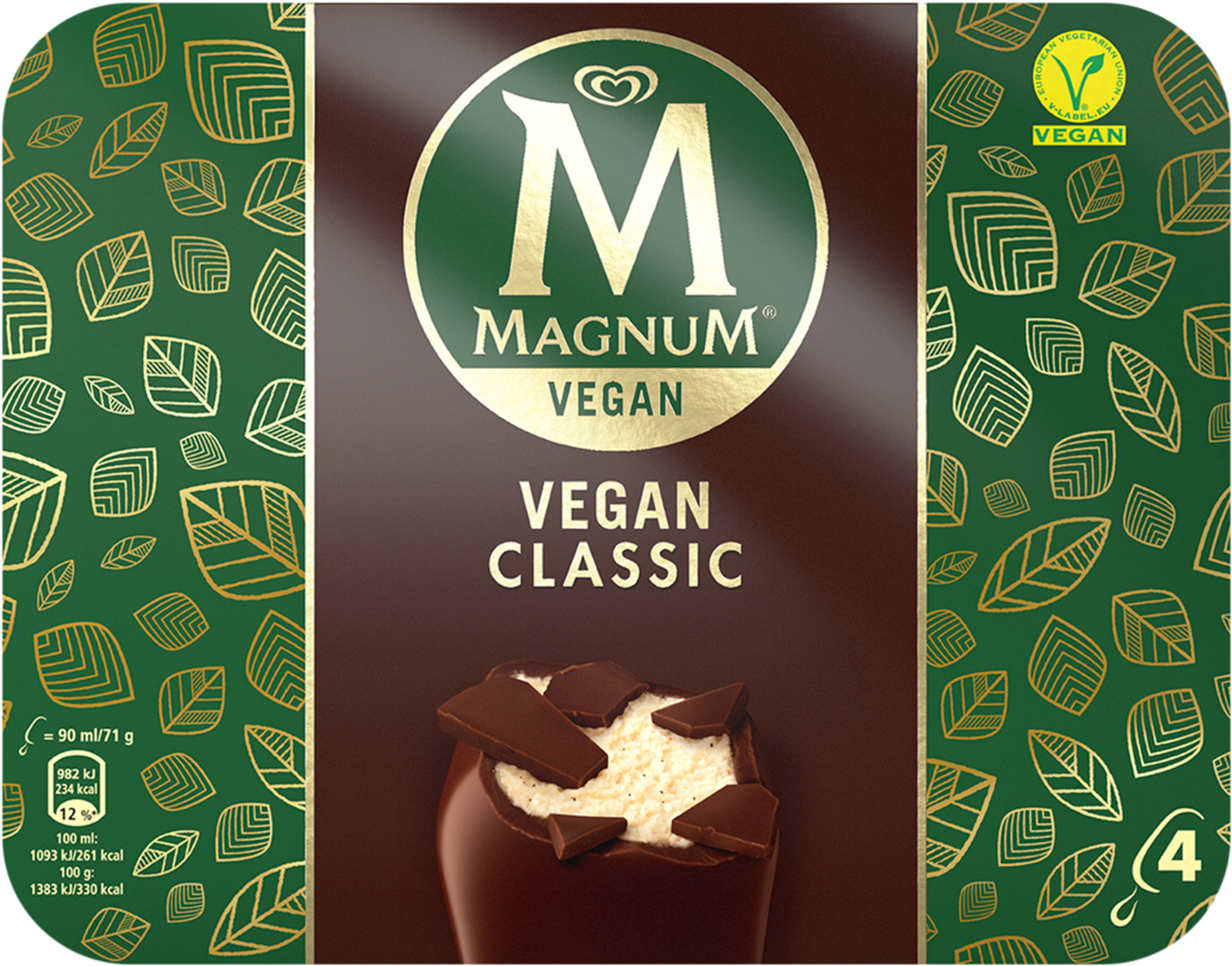 Magnum Vegan Classic Ice Cream PNG image